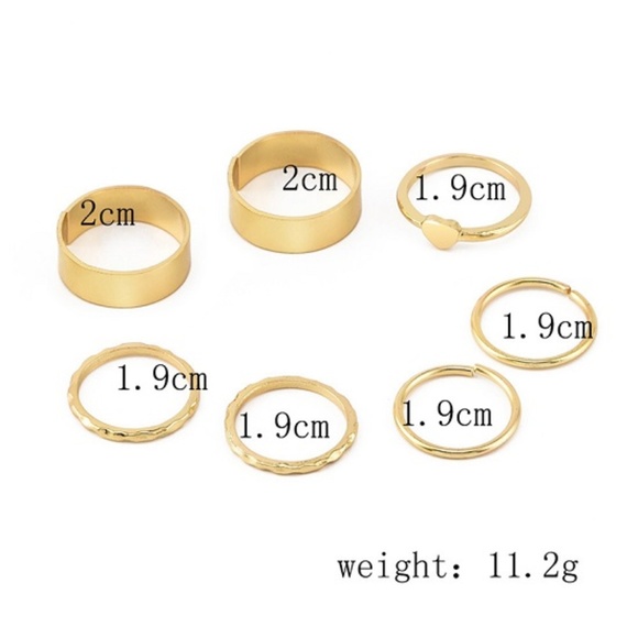 New Ladies London Beauty Gold Plated Heart 7pc Set - Picture 3 of 4